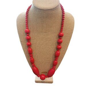 16" Paparazzi ~ Summer Breezin ~ Red Wooden Necklace
